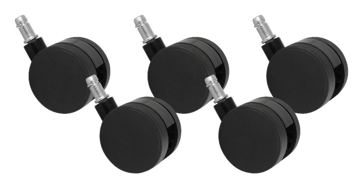 Zubehör schwarz Kunststoff B/H/T: ca. 6x6x6 cm Teppichbodenrollen - schwarz (6,00/6,00/6,00cm) - Amstyle