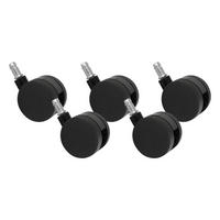 Zubehör schwarz Kunststoff B/H/T: ca. 6x6x6 cm Teppichbodenrollen - schwarz (6,00/6,00/6,00cm) - Amstyle