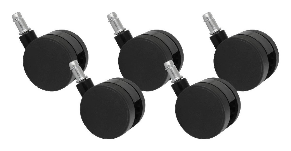 Zubehör schwarz Kunststoff B/H/T: ca. 6x6x6 cm Teppichbodenrollen - schwarz (6,00/6,00/6,00cm) - Amstyle