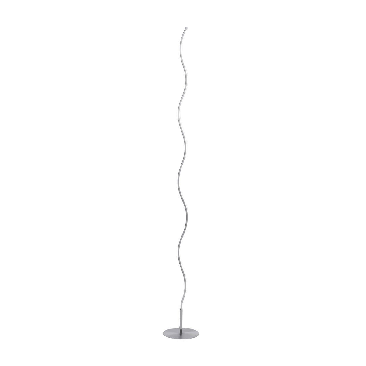 Just Light LED-Stehleuchte WAVE 15168-55 weiß stahlfarbig Metall Kunststoff B/H/T: ca. 14x120x14 cm 1 Brennstellen WAVE - weiß/stahlfarbig (14,00/120,00/14,00cm) - Just Light