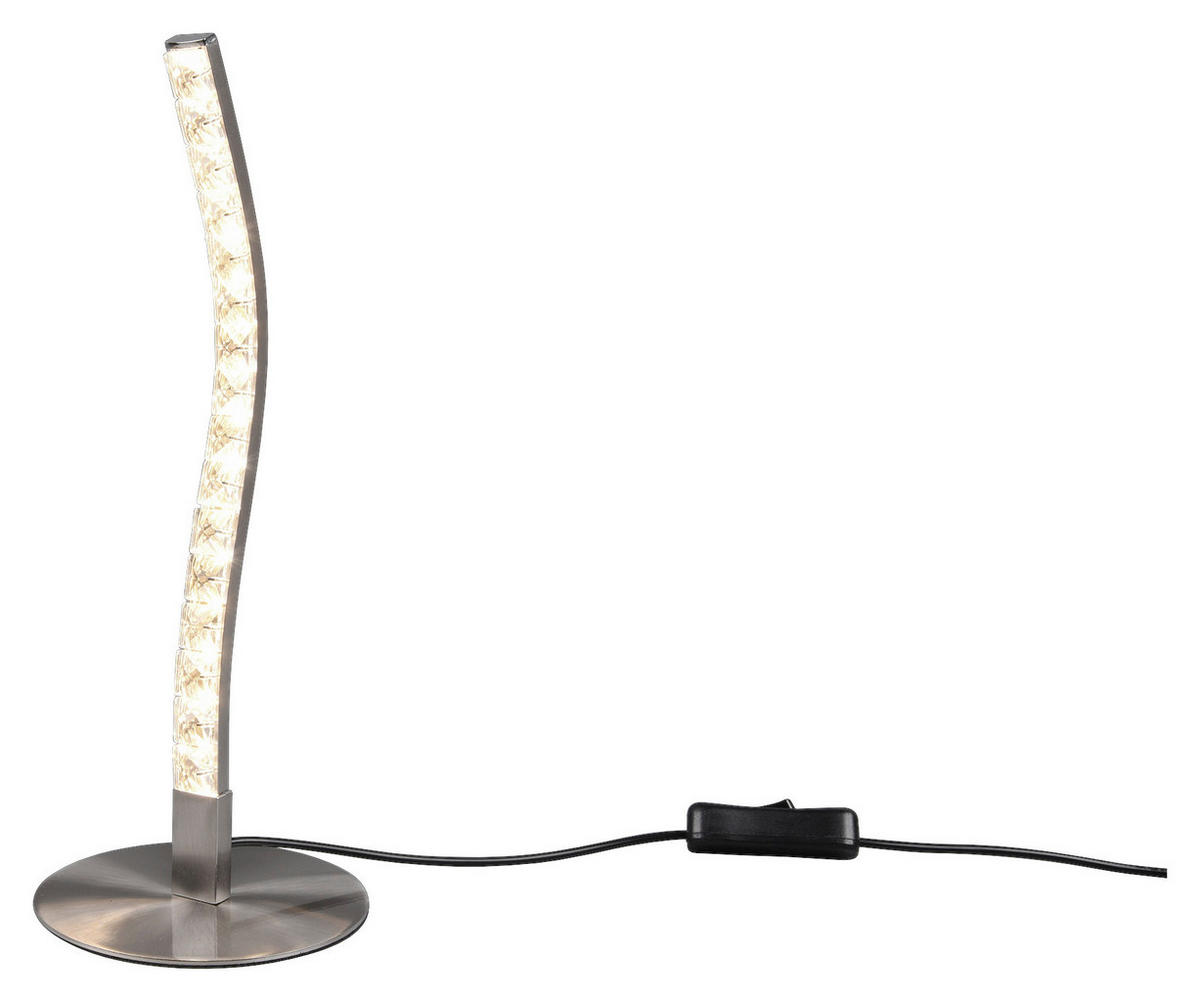 Reality Tischleuchte R52951107 nickel matt transparent Metall Kunststoff H/D: ca. 31x12 cm LED-Tischleuchte_Levi - nickel matt/transparent (12,00/31,00cm) - Reality