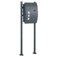 HOMCOM Briefkasten dunkelgrau B/H/L: ca. 15x44x114 cm Briefkasten - dunkelgrau (114,00/15,00/44,00cm) - HOMCOM
