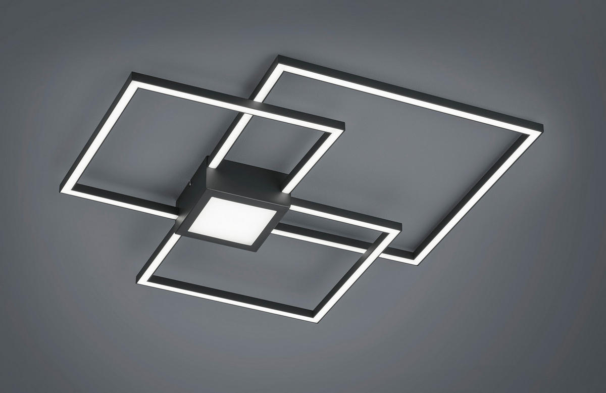 Deckenleuchte 676210442 anthrazit Metall B/H/L: ca. 66x6x67 cm LED-Deckenleuchte_Hydra - anthrazit (67,00/66,00/6,00cm)