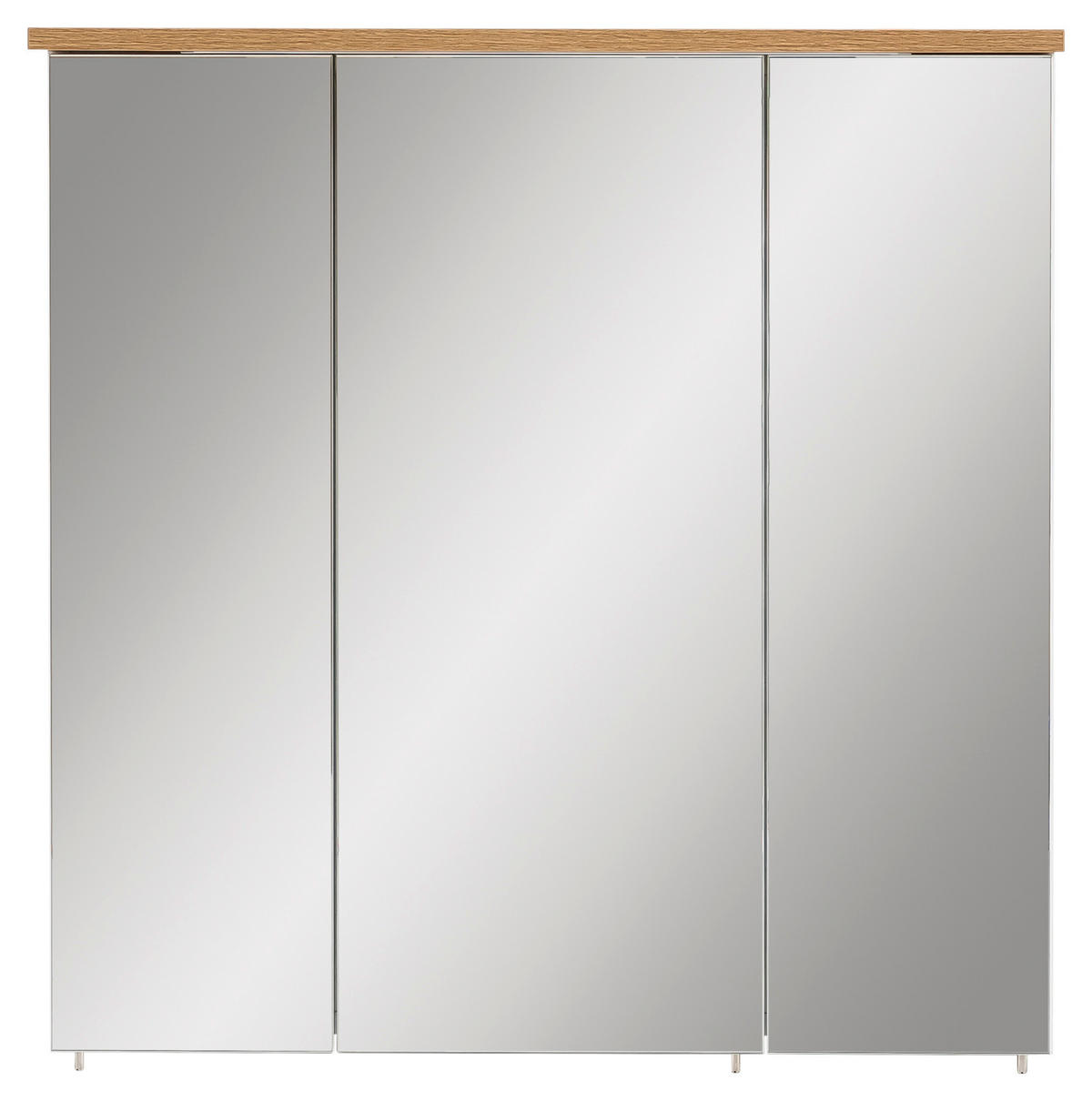 Spiegelschrank Padua grau Eiche Landhaus Nachbildung B/H/T: ca. 70,5x72,3x15,7 cm Padua - Eiche/grau (70,50/72,30/15,70cm) - Möbelpartner