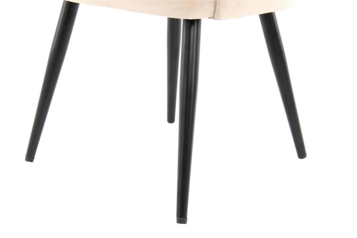 Stuhl Joris 100 2er champagner Microfaser B/H/T: ca. 55x77x58 cm Joris 100 2er - champagner/schwarz (55,00/77,00/58,00cm) - 360 Living