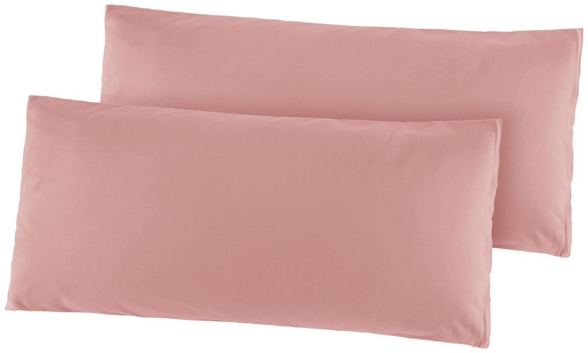 Kissenhülle Renforce Kissenbezug-Renforce_2erPack 40x80 - altrosa (40,00/80,00cm)