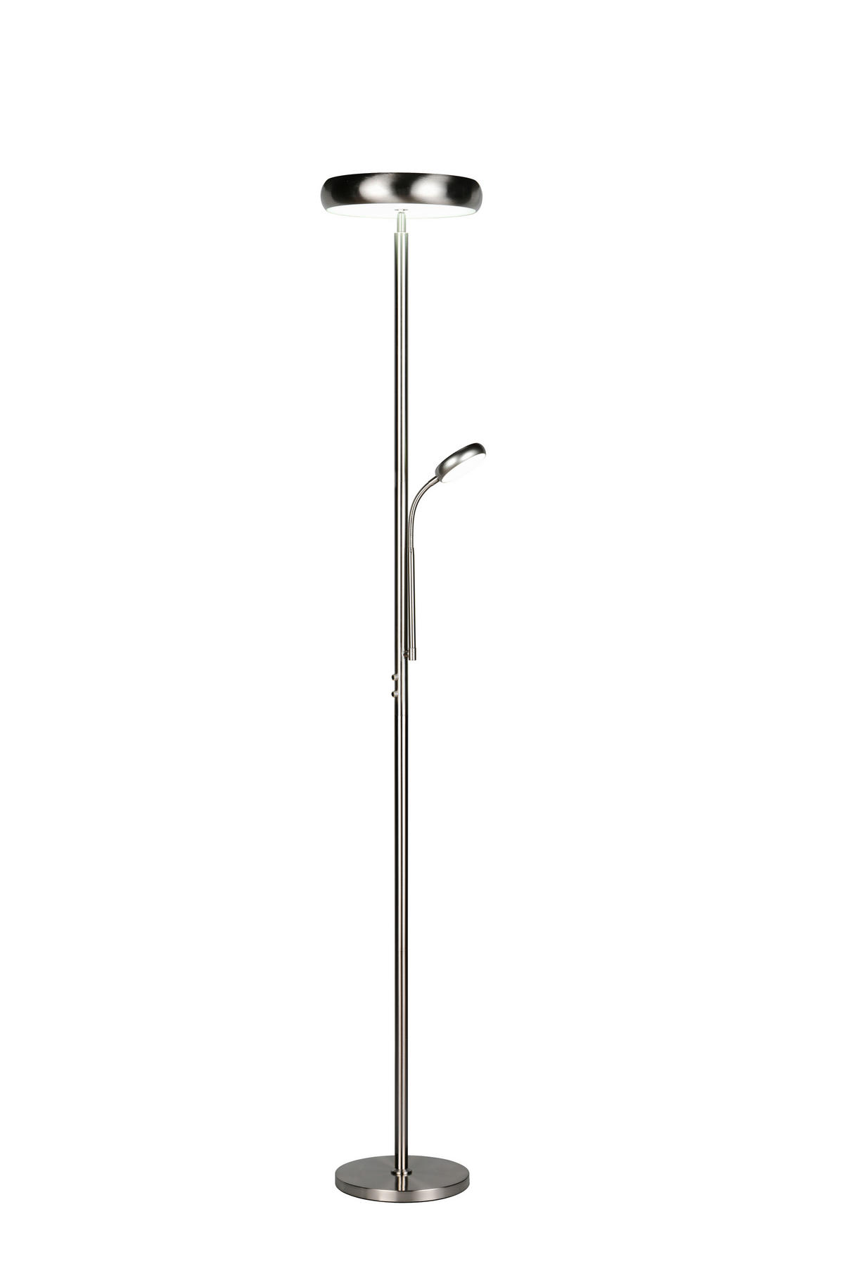 Reality LED Stehleuchte Palermo nickel matt Metall H: ca. 183 cm 1 Brennstellen Palermo - nickel matt (183,00cm) - Reality