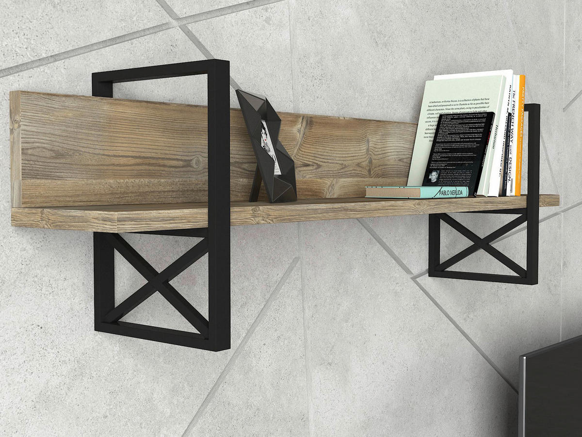 Wohnwand Zeth Eiche Nachbildung B/H/T: ca. 180x46,8x31,5 cm Zeth - Eiche (180,00/46,80/31,50cm) - moebel17