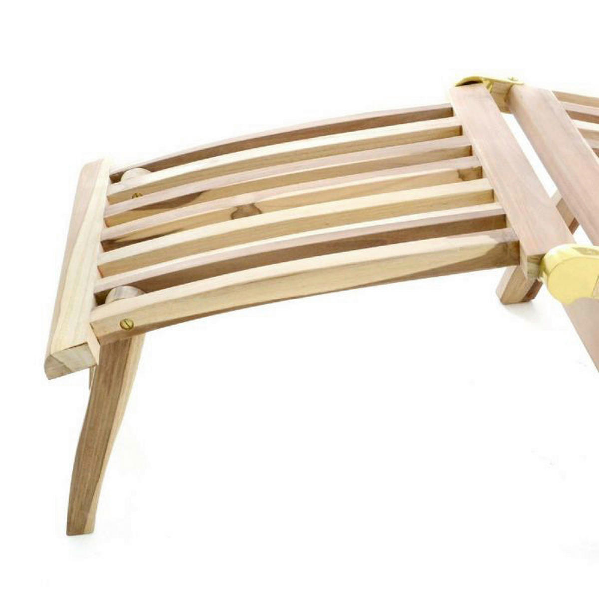 VCM Gartenliege braun Teakholz B/H/T: ca. 60x90x160 cm Gartenliege - braun (60,00/90,00/160,00cm) - VCM