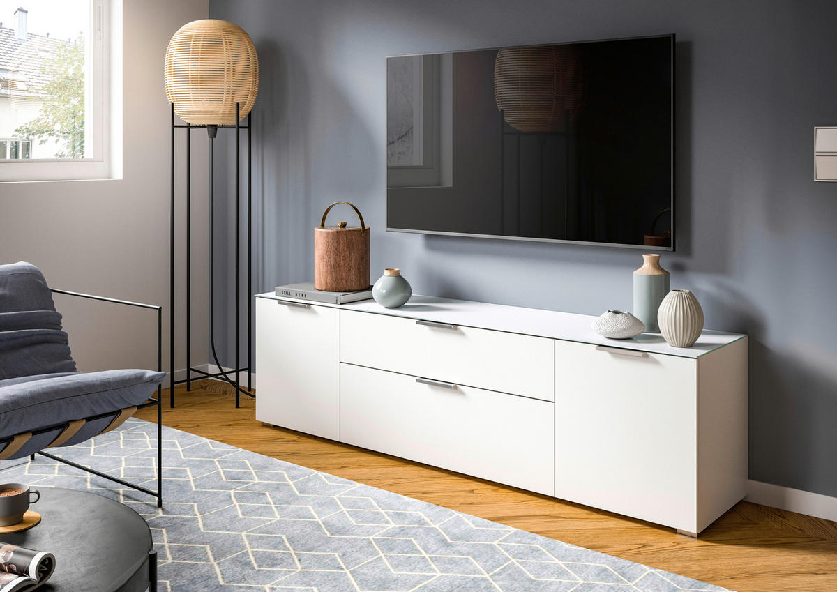 Kommode Ray weiß B/H/T: ca. 179x51x40 cm Ray - weiß (179,00/51,00/40,00cm) - xonox.home