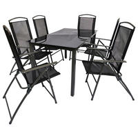 VCM Gartensitzgruppe anthrazit Stahl B/H/L: ca. 140x76x80 cm Gartensitzgruppe - anthrazit (80,00/140,00/76,00cm) - VCM