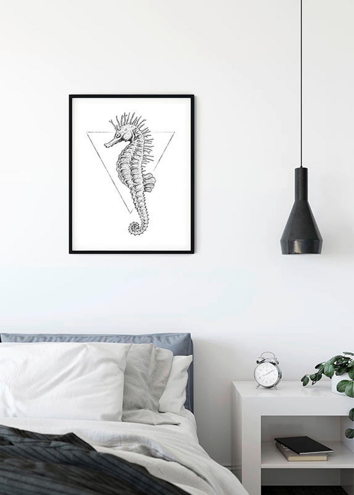 Komar Poster Sea Horse White Tiere B/L: ca. 40x50 cm Sea Horse White - (40,00/50,00cm) - Komar