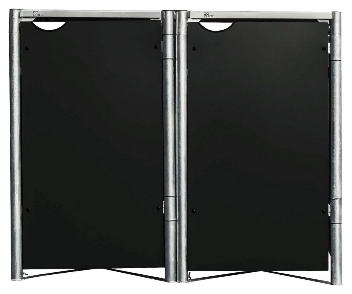 Hide Mülltonnenbox 2x 240 Liter schwarz B/H/T: ca. 140x115x81 cm 2x 240 Liter - schwarz (140,00/115,00/81,00cm) - Hide