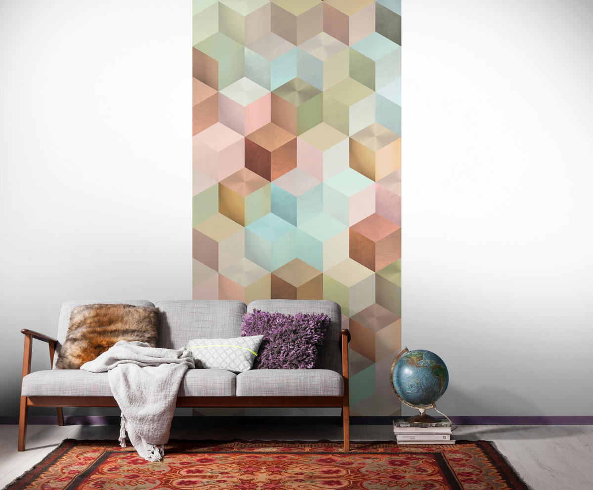 Komar Fototapete Cubes Panel B/L: ca. 100x250 cm Cubes Panel - (100,00/250,00cm) - Komar
