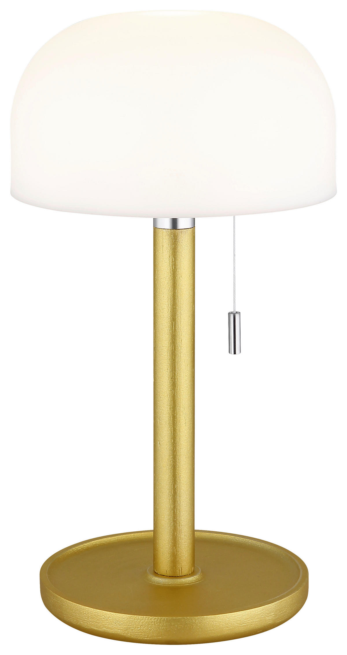GLOBO LED-Tischleuchte NORMAN 21016M Opal messing weiß Bambus Kunststoff H/D: ca. 28x15 cm 1 Brennstellen NORMAN - messing/weiß (15,00/28,00cm) - GLOBO