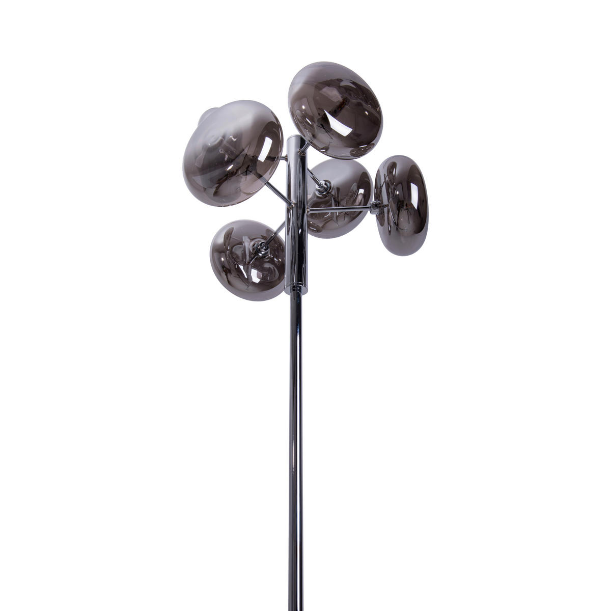 Näve Leuchten Stehleuchte 2070597 Chrom Metall Glas B/H/T: ca. 44x165x44 cm 6 Brennstellen Orion - Chrom (44,00/165,00/44,00cm) - Näve Leuchten