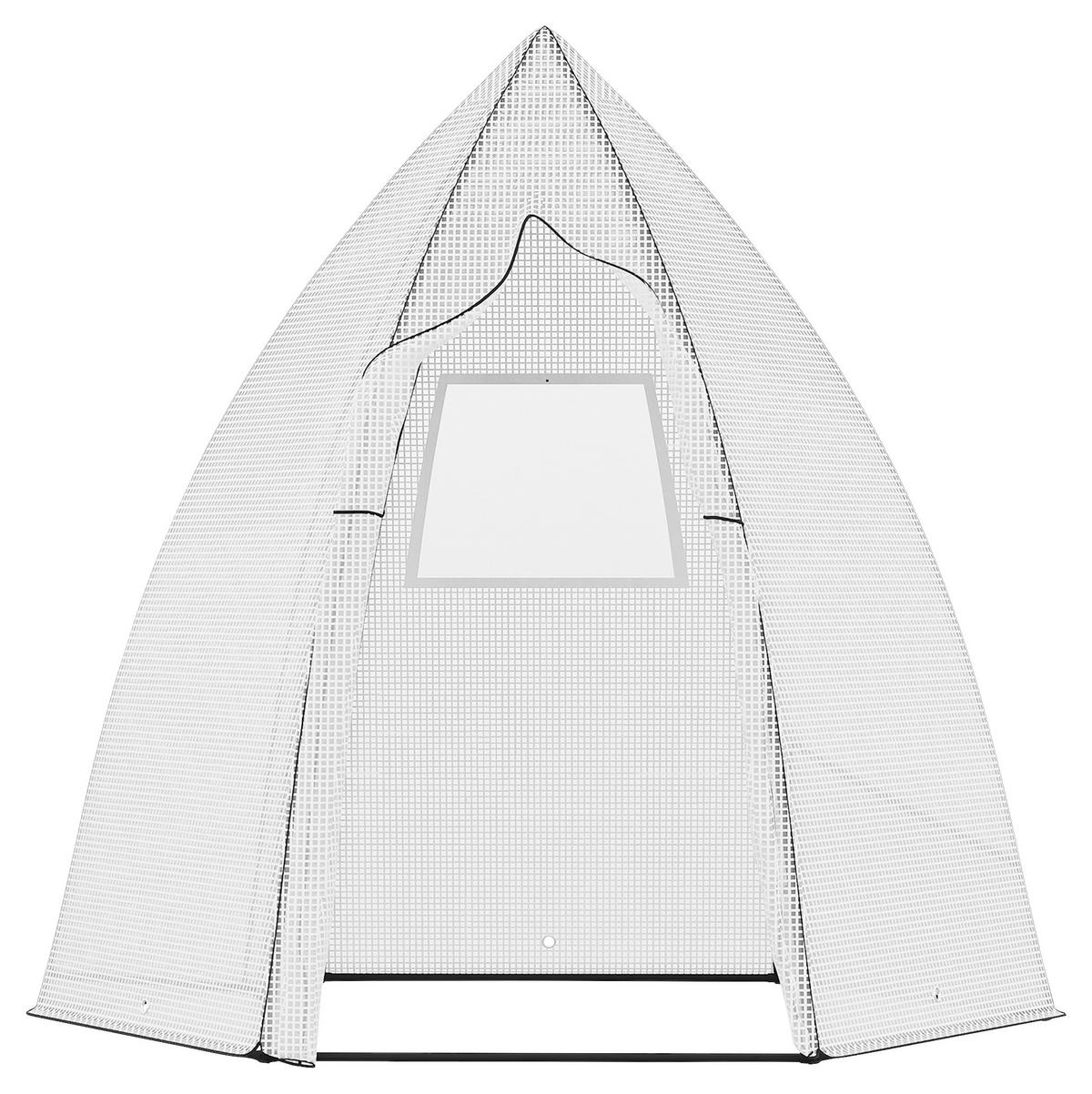 Outsunny Gewächshaus B/H/L: ca. 140x180x160 cm Gewächshaus - weiß (160,00/140,00/180,00cm) - Outsunny