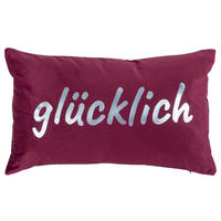 Dekokissen Dekokissen_Glücklich 30x50cm - bordeaux (50,00/30,00cm)