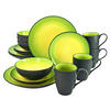 CreaTable Kombiservice HOT GREEN grün Steinzeug 16 tlg. HOT GREEN - grün - CreaTable