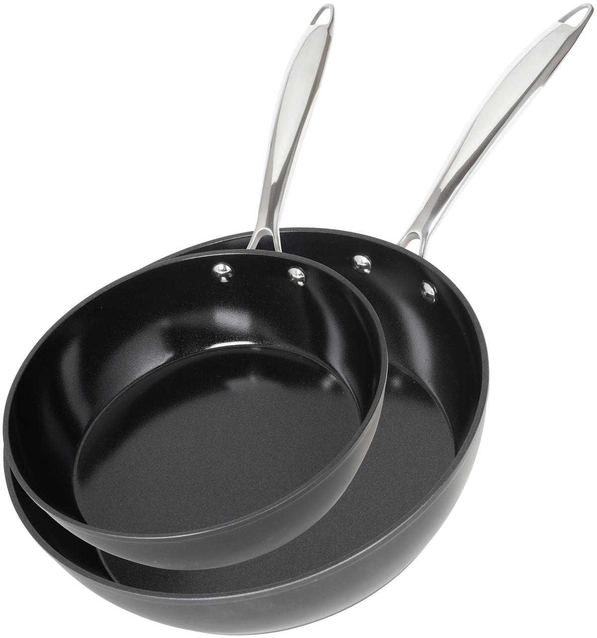 POCOline Pfannenset schwarz Aluminium Pfannenset_2tlg. - schwarz - POCOline