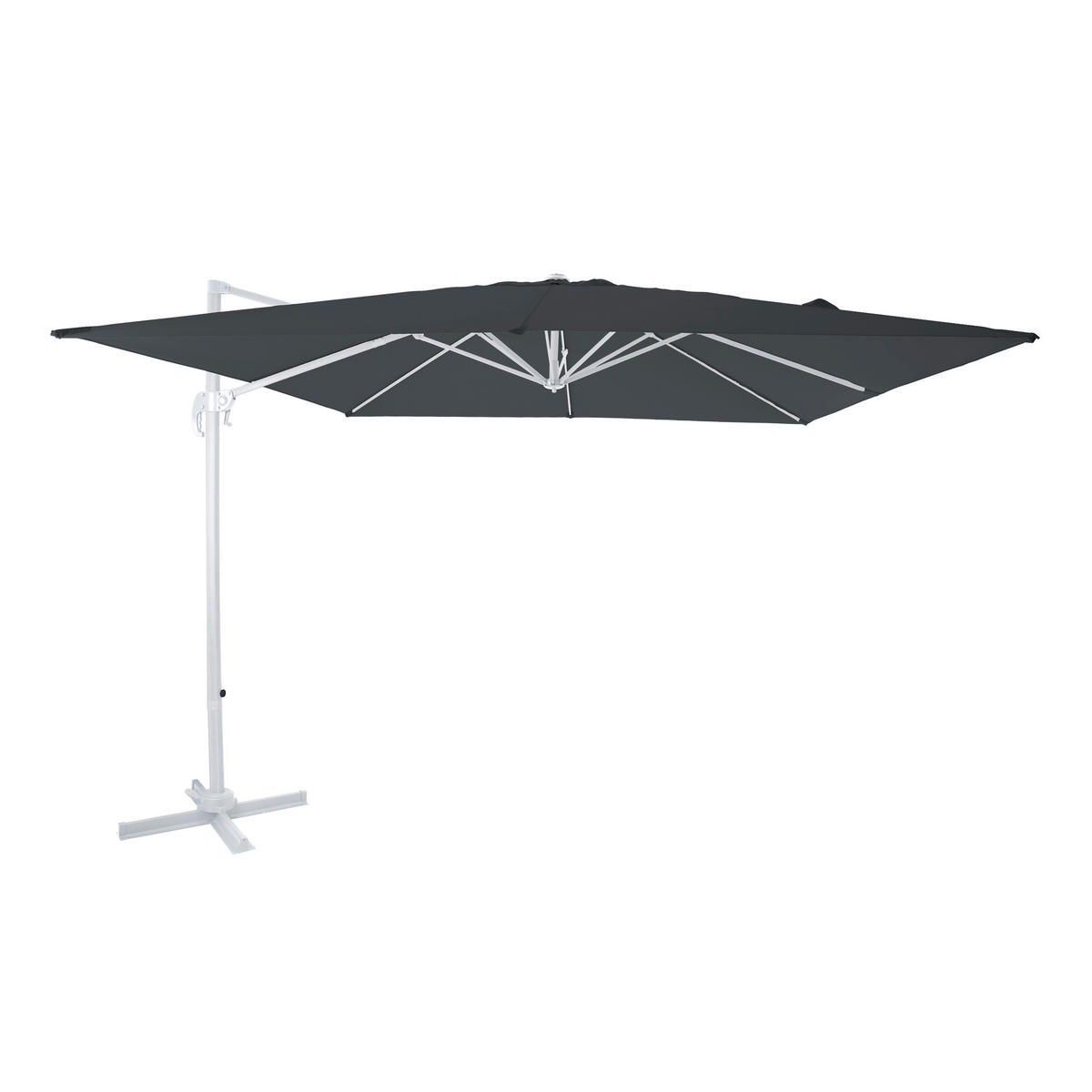 AXI Outdoor Living Ampelschirm Nima weiß Metall B/H/L: ca. 300x250x300 cm Nima - weiß/grau (300,00/300,00/250,00cm) - AXI Outdoor Living
