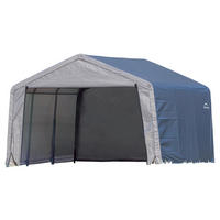 ShelterLogic Gartenhaus Shed-in-a-Box grau B/H/L: ca. 370x260x370 cm Shed-in-a-Box - grau (370,00/370,00/260,00cm) - ShelterLogic