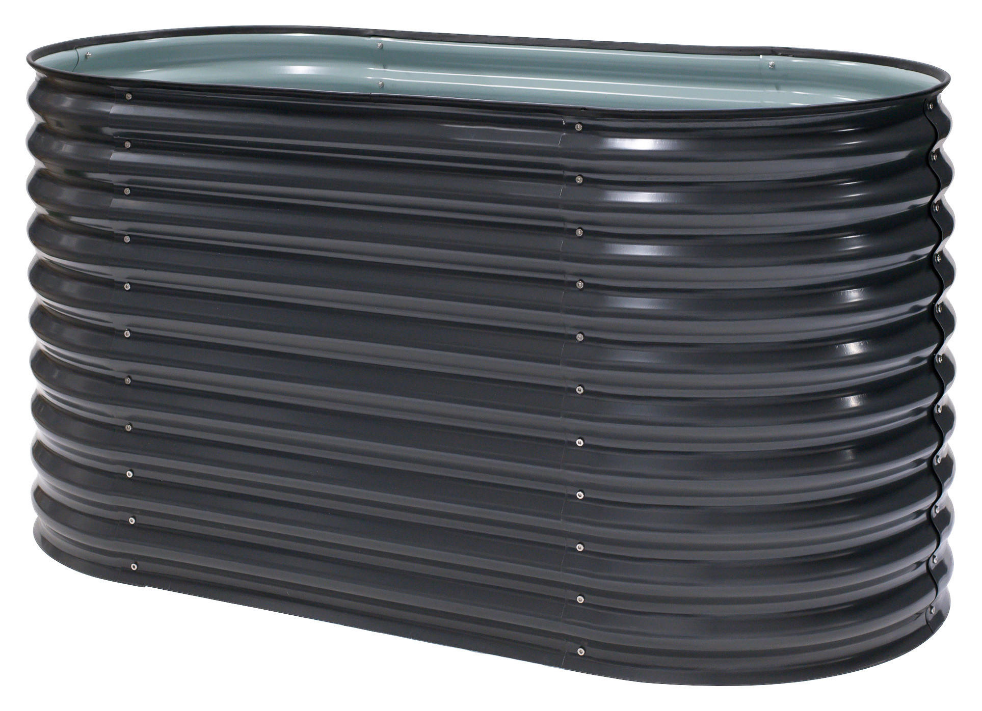 Westmann Hochbeet Oval anthrazit Metall B/H/L: ca. 80x82x160 cm Oval - anthrazit (160,00/80,00/82,00cm) - Westmann