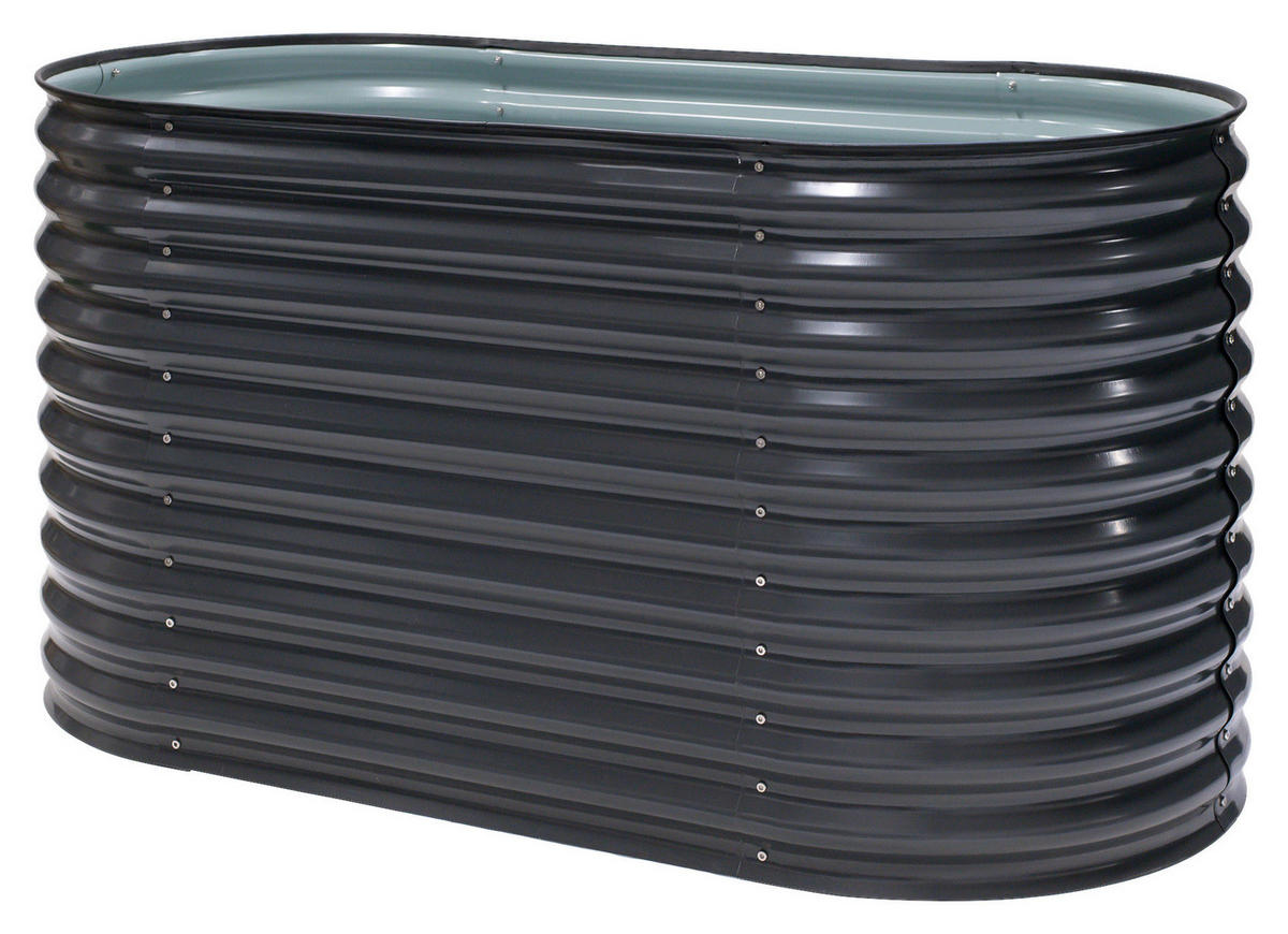 Westmann Hochbeet Oval anthrazit Metall B/H/L: ca. 80x82x160 cm Oval - anthrazit (160,00/80,00/82,00cm) - Westmann