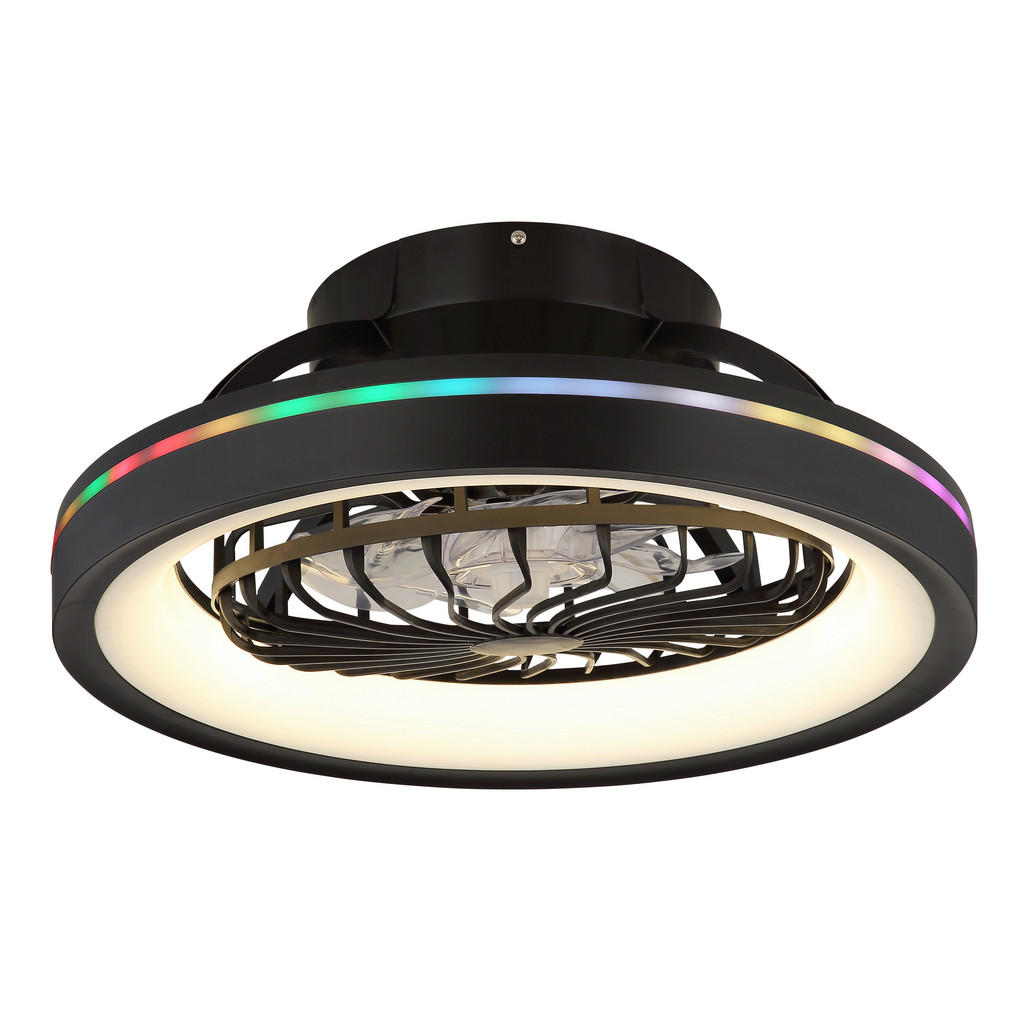 Thumbnail - GLOBO LED-Deckenventilator DEANNE 3665 Opal schwarz H/D: ca. 20x48 cm max. 40 W