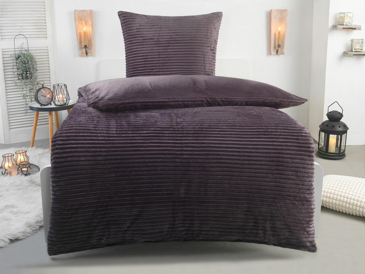 Microfaser Bettwäsche Cashmere touch Bettwäsche_Cashmere-Like 155x220cm - anthrazit (155,00/220,00cm)