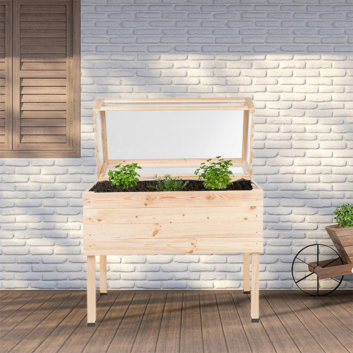 Hochbeet B/H/T: ca. 105x100x50 cm Hochbeet_mit_Deckel - (105,00/100,00/50,00cm)