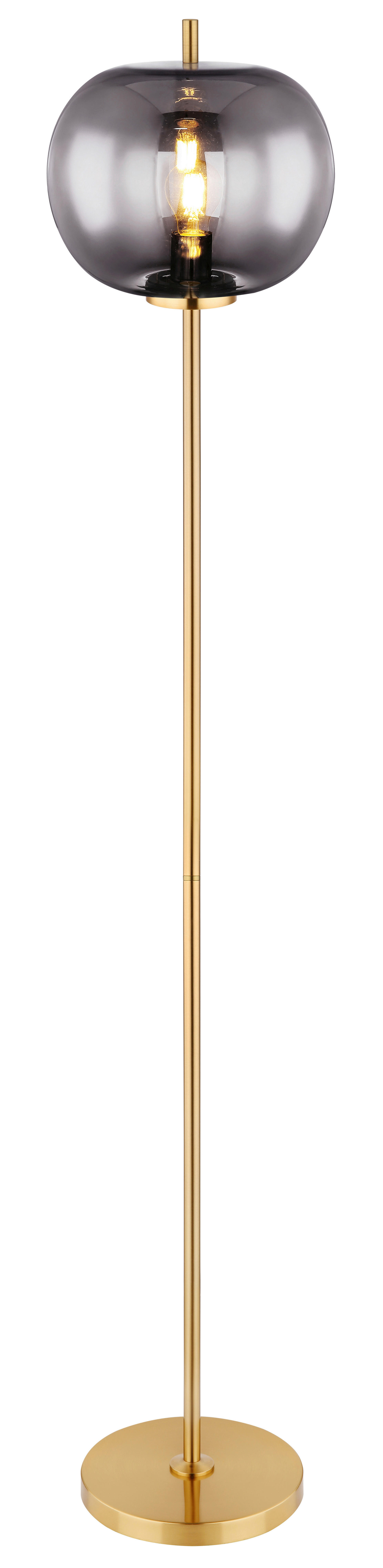 GLOBO Stehleuchte messing Metall Glas H/D: ca. 160x30 cm 1 Brennstellen 15345SMM - messing (30,00/160,00cm) - GLOBO