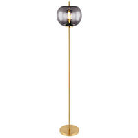 GLOBO Stehleuchte messing Metall Glas H/D: ca. 160x30 cm 1 Brennstellen 15345SMM - messing (30,00/160,00cm) - GLOBO