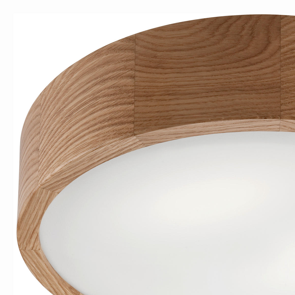 Lamkur Deckenleuchte EVELINE 38049 Eiche Glas Holz H/L: ca. 8x37 cm E27 2 Brennstellen Eveline - Eiche (37,00cm) - Lamkur
