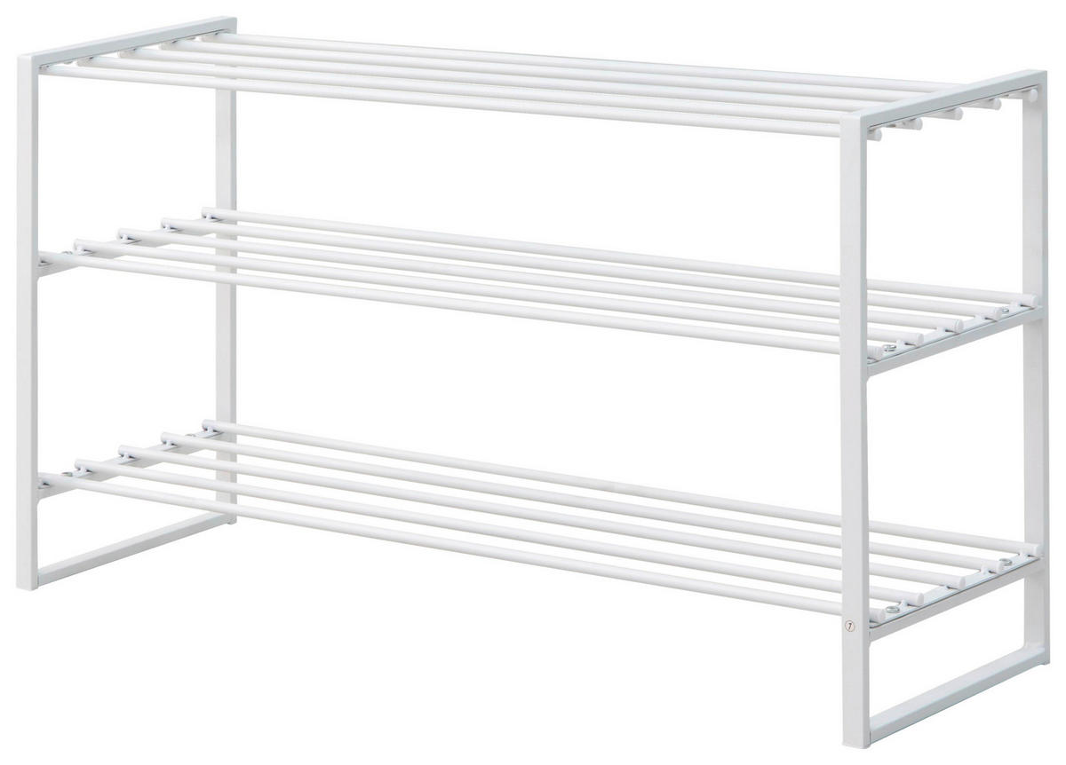 Schuhregal Stine weiß Metall B/H/T: ca. 90x50x30 cm Stine - weiß (90,00/50,00/30,00cm)