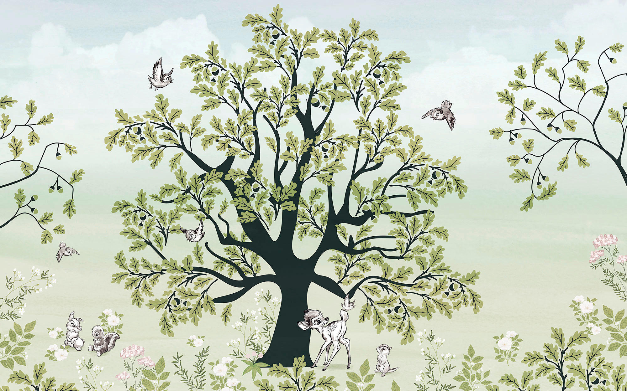 Komar Fototapete Bambi Forest Friends B/L: ca. 400x250 cm Bambi Forest Friends - (400,00/250,00cm) - Komar