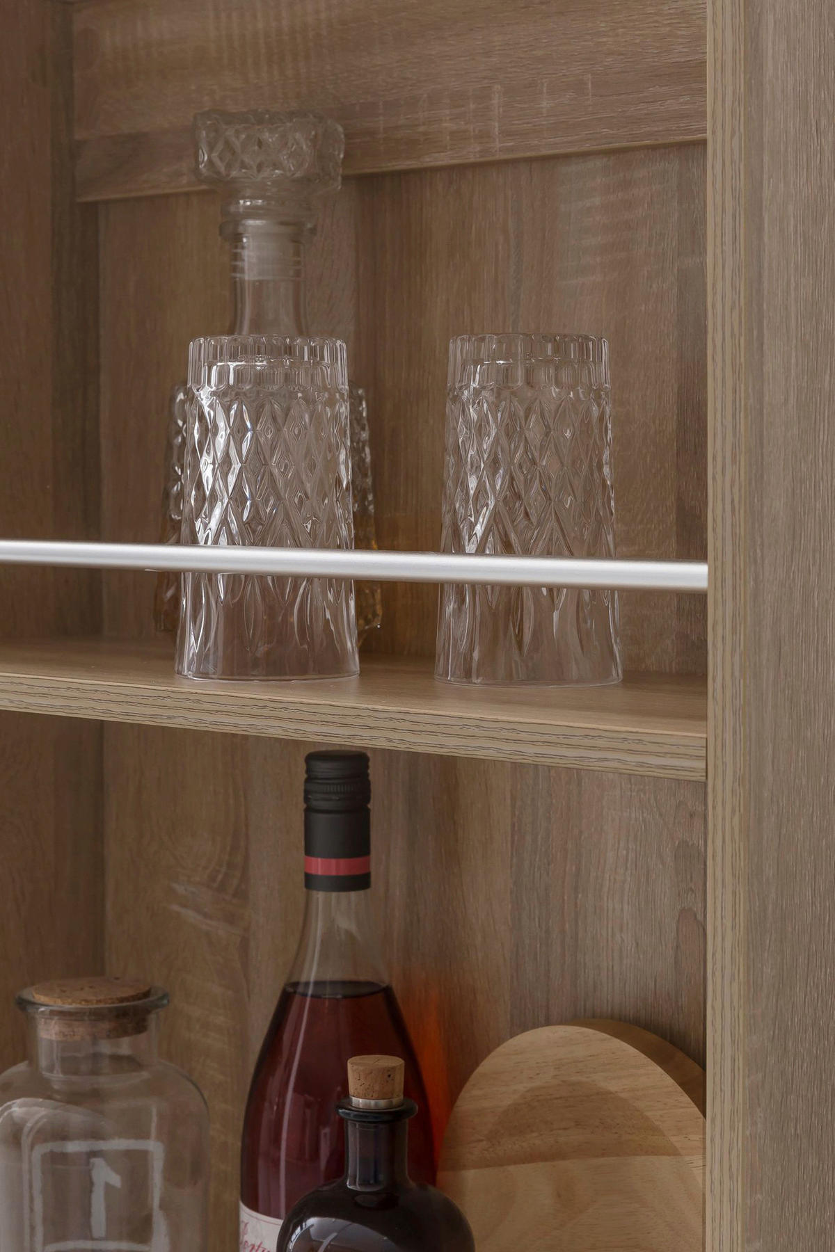 Bartisch Eiche Sonoma Nachbildung Holzwerkstoff B/H/T: ca. 120x107,5x60 cm Bartisch - Eiche (120,00/107,50/60,00cm) - Wohnling