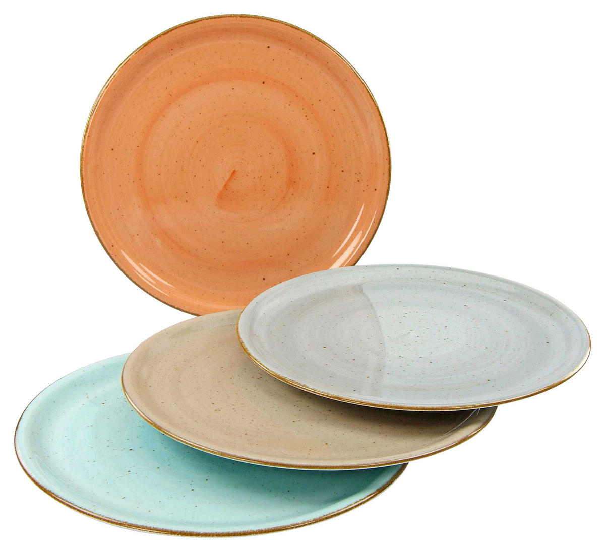 CreaTable Pizzateller Vintage Nature multicolor Porzellan D: ca. 30 cm Vintage Nature - multicolor (30,00cm) - CreaTable