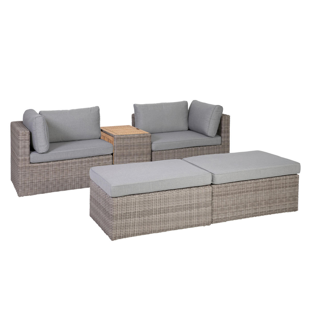 Greemotion Loungeset Olea grau Polyester B/H/L: ca. 135x95x73 cm Olea - grau (73,00/135,00/95,00cm) - Greemotion