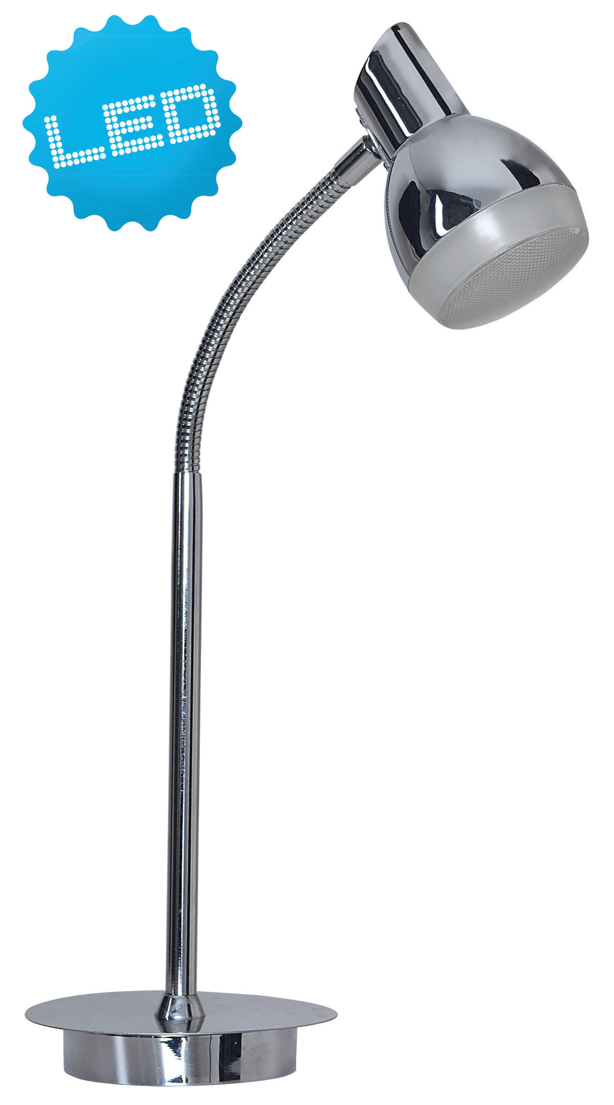 Näve Leuchten LED-Tischleuchte Chrom Kunststoff Metall B/H/T/D: ca. 12x45x12x12 cm CHROMEY - Chrom (12,00/45,00/12,00cm) - Näve Leuchten