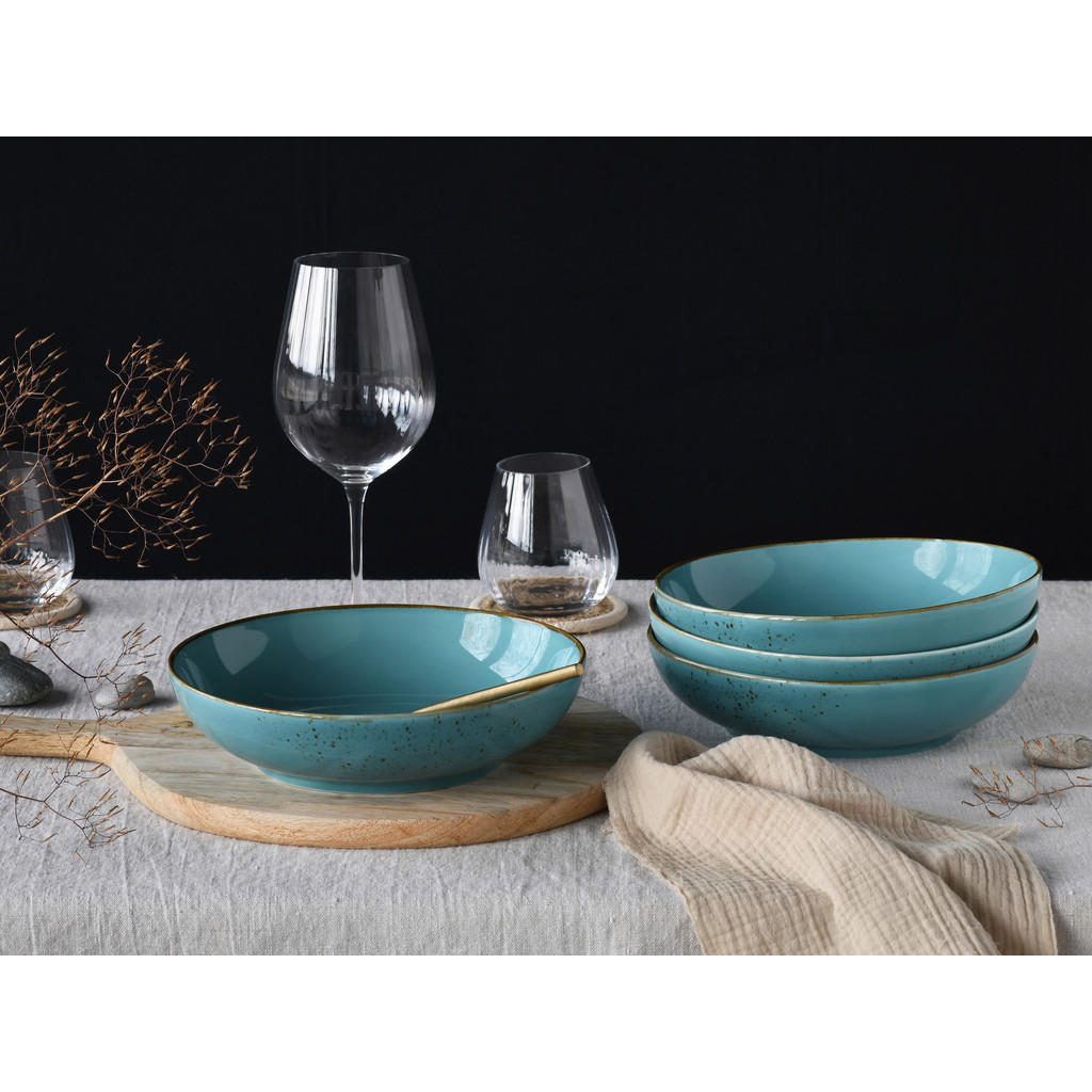 Thumbnail - CreaTable Schüssel-Set Nature Collection Water blau Steinzeug