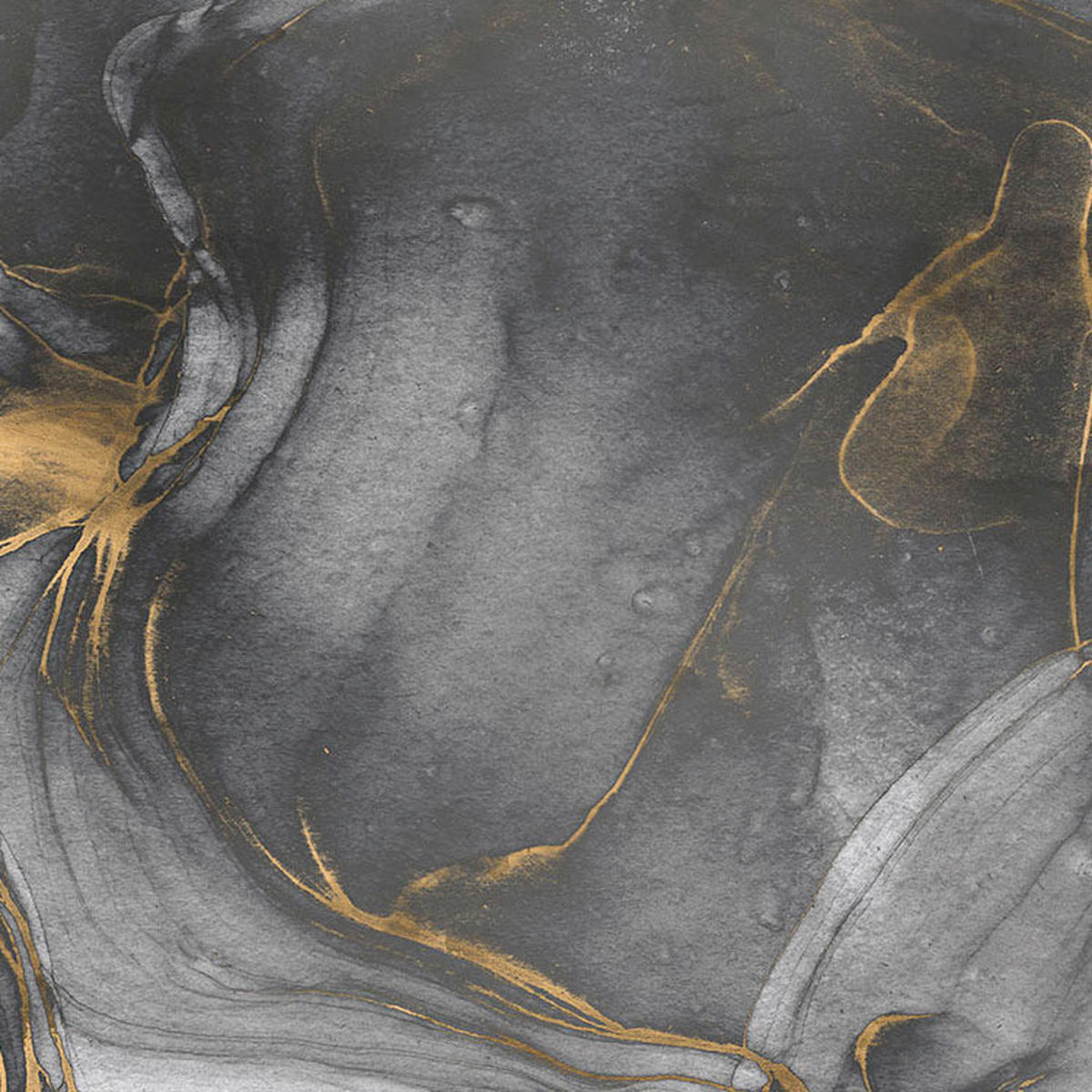 Komar Fototapete Ink Gold Flow B/L: ca. 300x280 cm Ink Gold Flow - (300,00/280,00cm) - Komar