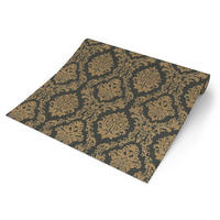 Erismann Vliestapete Ornament schwarz gold B/L: ca. 53x1005 cm Vliestapete_10288-15 - gold/schwarz (53,00/1005,00cm) - Erismann
