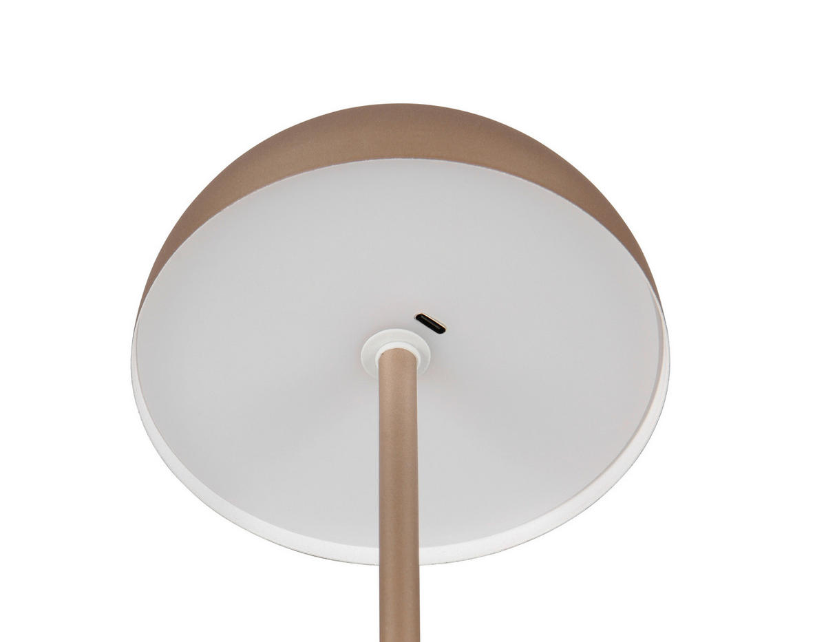 Reality LED Tischleuchte MUNOZ kaffee Metall H: ca. 21 cm 1 Brennstellen Munoz - kaffee (21,00cm) - Reality