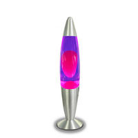 HWH LED-Lavalampe lila pink Aluminium Glas H/D: ca. 34x62 cm LED-Lavalampe - lila/pink (62,00/34,00cm) - HWH