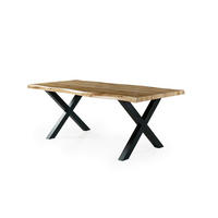 Esstisch  Eiche Wild Nachbildung B/H/T: ca. 200x76x100 cm Marlon_Esstisch - Eiche/schwarz (200,00/76,00/100,00cm)