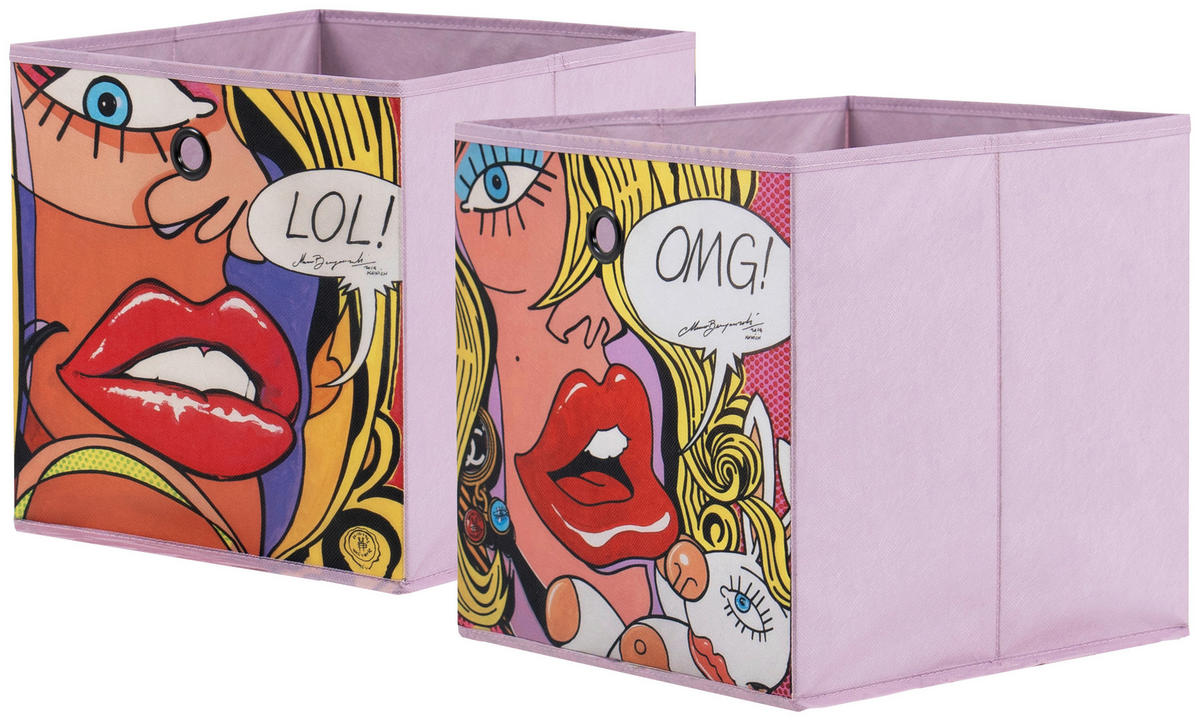 Stoffbox Stoffbox rosa B/H/T: ca. 32x32x32 cm Stoffbox - rosa (32,00/32,00/32,00cm)