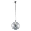 Reality Pendelleuchte R30771007 nickel matt klar Metall Glas H/D: ca. 150x30 cm E27 1 Brennstellen Dino - klar/nickel matt (30,00/150,00cm) - Reality