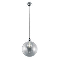 Reality Pendelleuchte R30771007 nickel matt klar Metall Glas H/D: ca. 150x30 cm E27 1 Brennstellen Dino - klar/nickel matt (30,00/150,00cm) - Reality