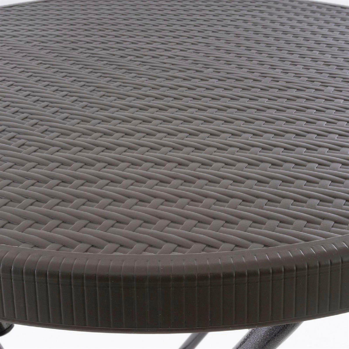 VCM Stehtisch braun Kunststoff H/D: ca. 110x80 cm Stehtisch - braun (80,00/110,00cm) - VCM